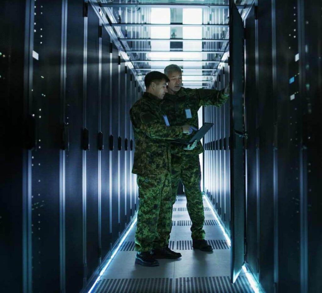 Department of Defense officers working on IT technology projects.