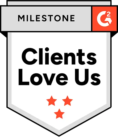 Corsica Technologies G2 2025 Clients Love Us badge