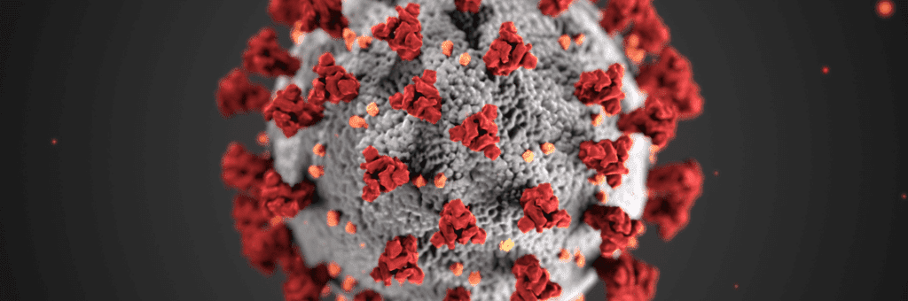 Magnified view of COVID.