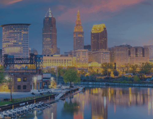 Cleveland Ohio skyline banner