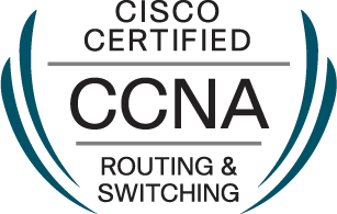 CISCO Certified CCNA Routing and Switching logo.